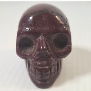 Red Jasper Carved Skull 2 Inch Polished Stone Crystal Figurine